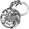 image:imageThe Noble Collection Game of Thrones Targaryen Dragon DieCast Keychain Silver Finish