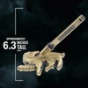 image:imageThe Noble Collection Harry Potter Hufflepuff House Pen and Desk Stand  Die Cast Metal Pen and Badger Mascot Stand  Officially Licensed Film Set Movie Props Wand Gifts Stationery